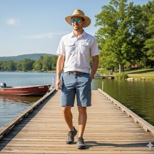 Wrangler Men's Cargo Shorts in Slate Blue Size 40